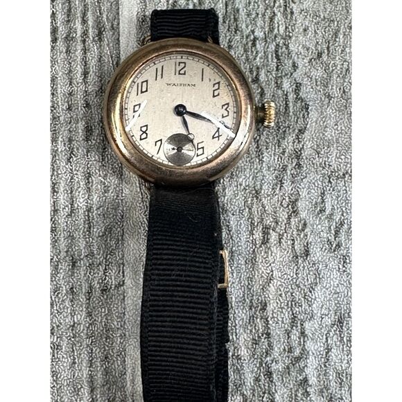 RARE Waltham Trench Watch WWI - Gold Wind Needs Minor Repair - Picture 6 of 14